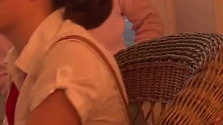 Sexy small titted teen in college uniform and red heels is nasty ass fuck girl