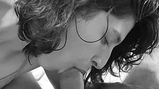 I Suck His Cock and He Ends up Fucking Me on All Fours; He Cums on My Back and Ass