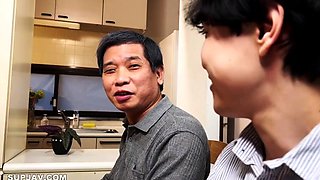 Asian japanese schoolgirl plays with anal toys