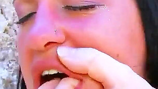 Teen Lynn gets ass fucked by step brother on vacation at the beach