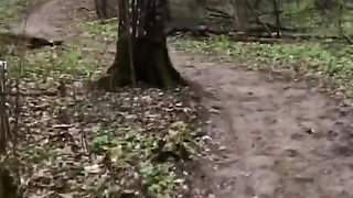 Blonde in Red Hoodie Teases in the Woods, Strips at Home and Gets Golden Shower on Her
