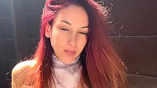 Artemisia Love Blowing Bubbles Outdoor and Smoking a Cigarette
