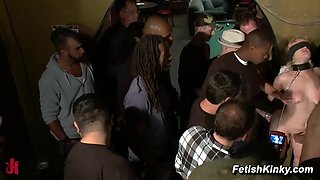 Platinum-blonde Time Restrain bondage Public Dishonor