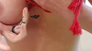 Awesome Squirt with Glas Dildo