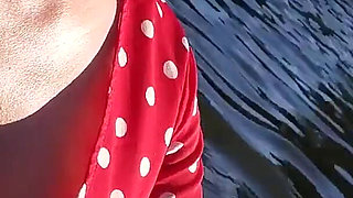 I Flash My Sexy Body on the Boat Ride with My Friends