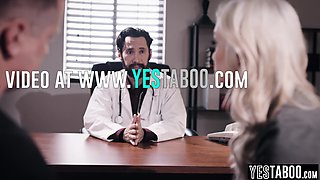 Doctor nail heavy-breasted mature in front of hubby