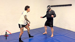 Kourtneyinked Wrestles Pathetic Guy