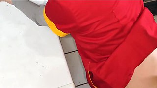 Hot big booty Latina cashier girl fucks with her store's boss amidst the shelfs with products