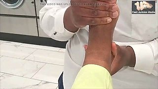 Nurse Jasmine Does Afterwork Hot Stinky Feet N Nude Long Toenails