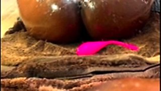 Monika Sweet masturbates her pussy and ass with toy