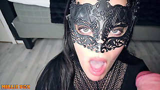 Super Hot Edging Led To A MILF Having To Swallow A Gigantic Load Of Cum - Millie Fox