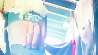 Colombian Tgirls - Mira Moves up, Strokes Down with Her Dildo