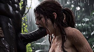 Lara Croft First Encounter with an African Tribal Group