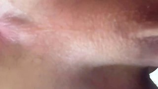 Ebony tranny Brii jerks her black boner in solo masturbation