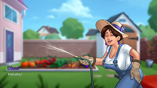 Monster cock Anon and big boobs Diane gets each other wet outdoor - summertime saga gameplay
