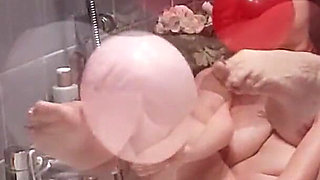 Taking a Bath and Playing with Balloons