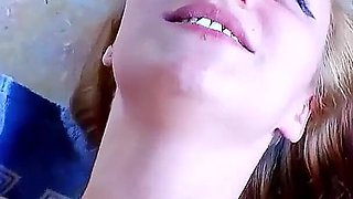 Guy fucks skinny teen Krystal and his buddy is filming it
