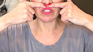 Amateur striptease and Solo masturbation