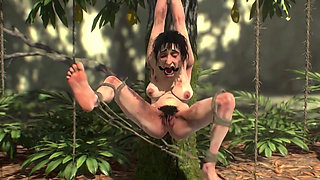 Old Granny Fruit Tree Bondage - Horny & Desperate for Anal