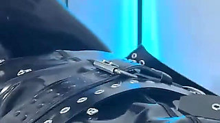 Latex Tease for Locked Cock