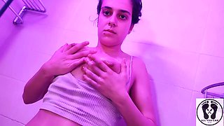 FULL SHOWER SCENE OILED BODY FETISH WAM MILK POURING OVER ME