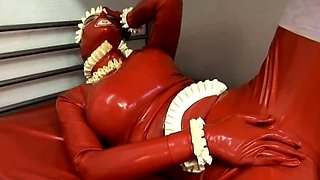 Horny latex lesbians Lucy Zara and Kandi Kay get it on