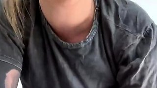 Amateur blondie solo anal masturbation