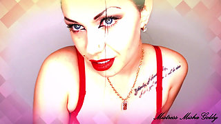 Cum to my red glossy lips and red lustful shapes