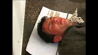 Busty MILF Pisses on Pig Face Then Takes Ass Fuck and Mouth Creampie