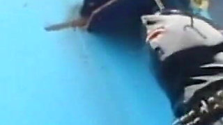 Latex dress babe pissing dominating
