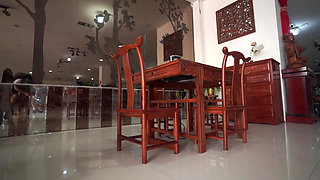 Beautiful Egypt Hot Stepmom Stuck Inside Table Now She Want Rough Anal From Me!