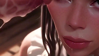 Ai Anime Maid Teen POV Blowjob & Explosive Facial - Rough Anal Fucking Scenes
