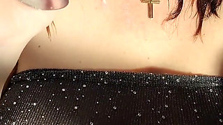 Horny MILF Slut Sucks Her Dildo Like Your Cock - Lots of Spit and Cum in My Mouth
