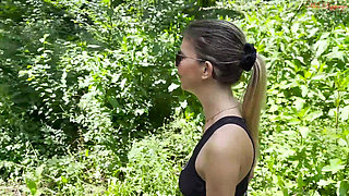 Fucked and Cumshot in the Park with Stranger