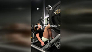 18-Year-Old Gym Girl Accidentally Flashes Tight Pussy During Live Stream