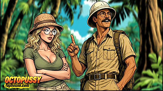 Extreme Blowjob and Fucking in the Jungle, White Wife and BBC