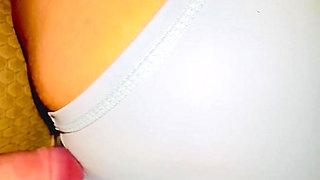 Rubbing My Big Cock on Wifes Perfect Tight Cameltoe in Yoga Shorts Doggystyle