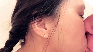 Mexicana blowjob with her big boobs