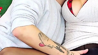 No Fuck No, if You Want You Can Touch My Pussy From Above the Pantyhose While I Touch Your Cock!