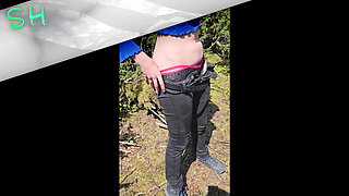 Blonde Slut Towed and Fucked in the Woods!