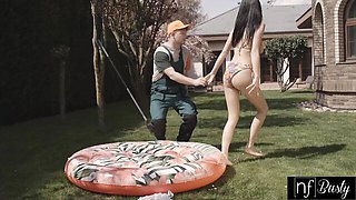 Simon Kitty bikini titfuck