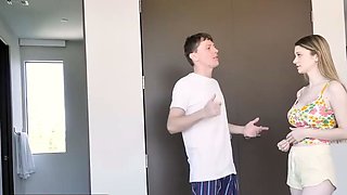 Busty teen gets doggystyle from her stepbrother