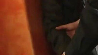 Humiliating bondage , foot stretching