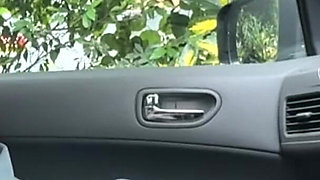 Megaton Boobs You Can See Even Through Her Clothes. Car Blowjob, Cum in Mouth, She Swallows It All!