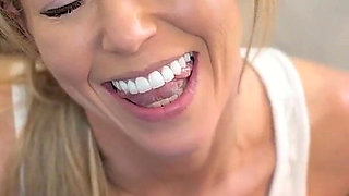 Ashley Tee Mesmerizing Eye Contact During Cock Sucking