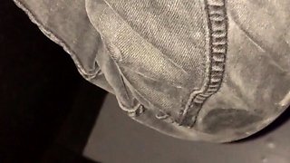 Cuckold hubby films his wife in gloryhole booth