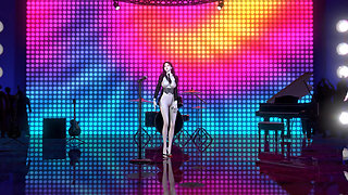 [mmd] Queencard Evening Gown; Nipple Chains; Striptease; Red Stiletto Heels