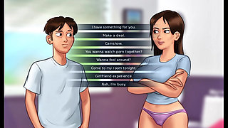 I fuck my goth girlfriend on the bike . Summertime_saga