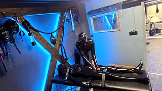 Breathplay Where a Slave Has to Drink His Mistress's Watter.