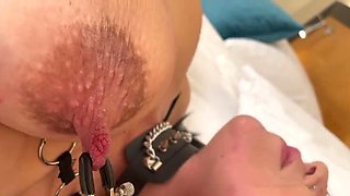 Shione Cooper's Hard Dark Nipples Get Squeezed & Stretched in Bondage